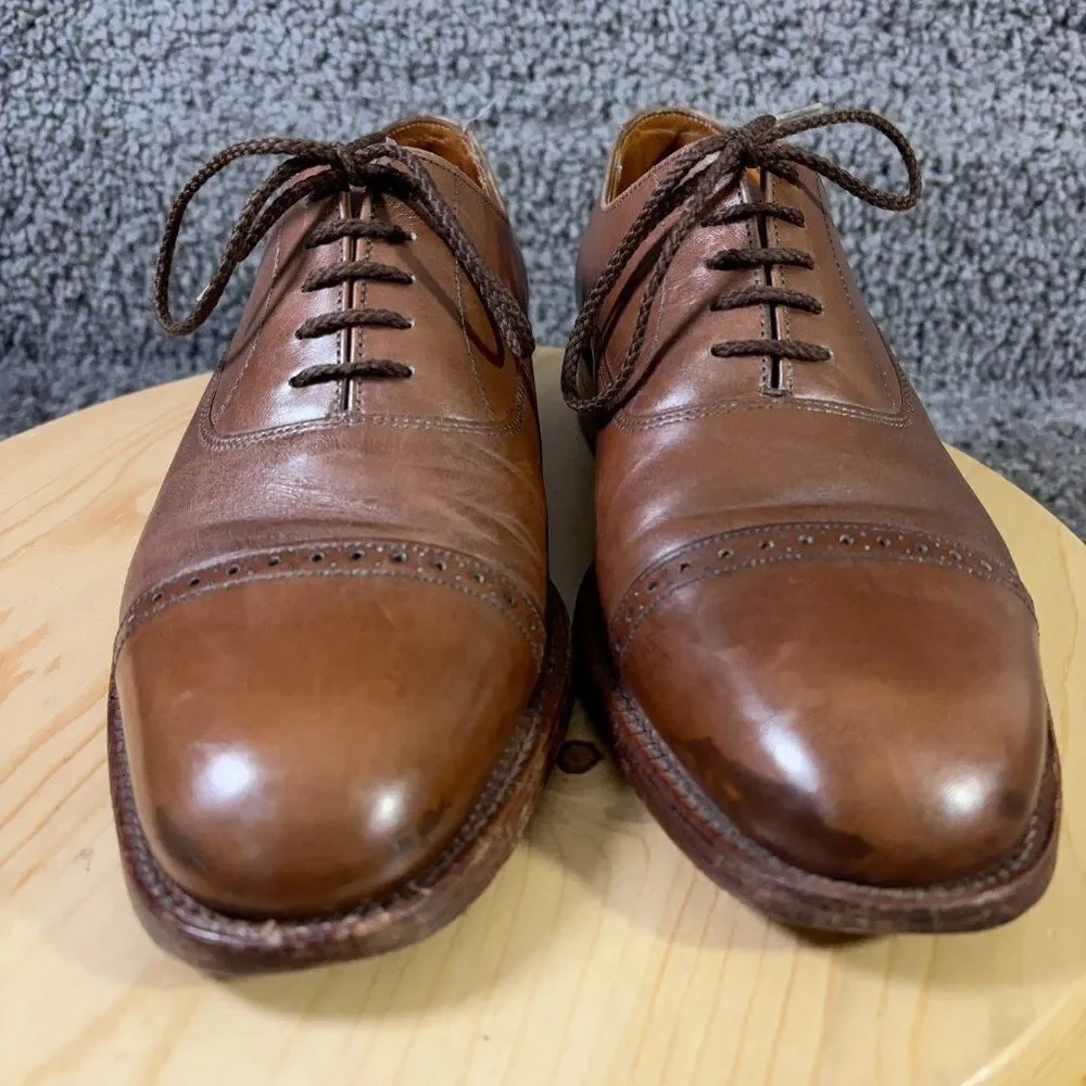 Steed Ambassador Collection Cap Toe Oxford Shoes Mens 9 Leather Made in England